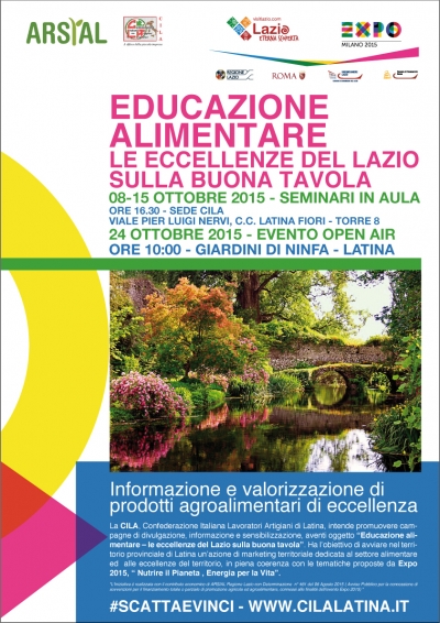 Educazione Alimentare - Open Air ai Giardini di Ninfa sabato 24 ottobre 2015